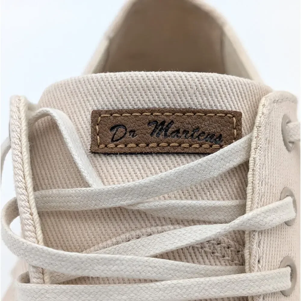 Dr. Martens Delray Twill Canvas Oxfords Sand 3 Eye Shoes M 10 W 11 EU 43 Cruise